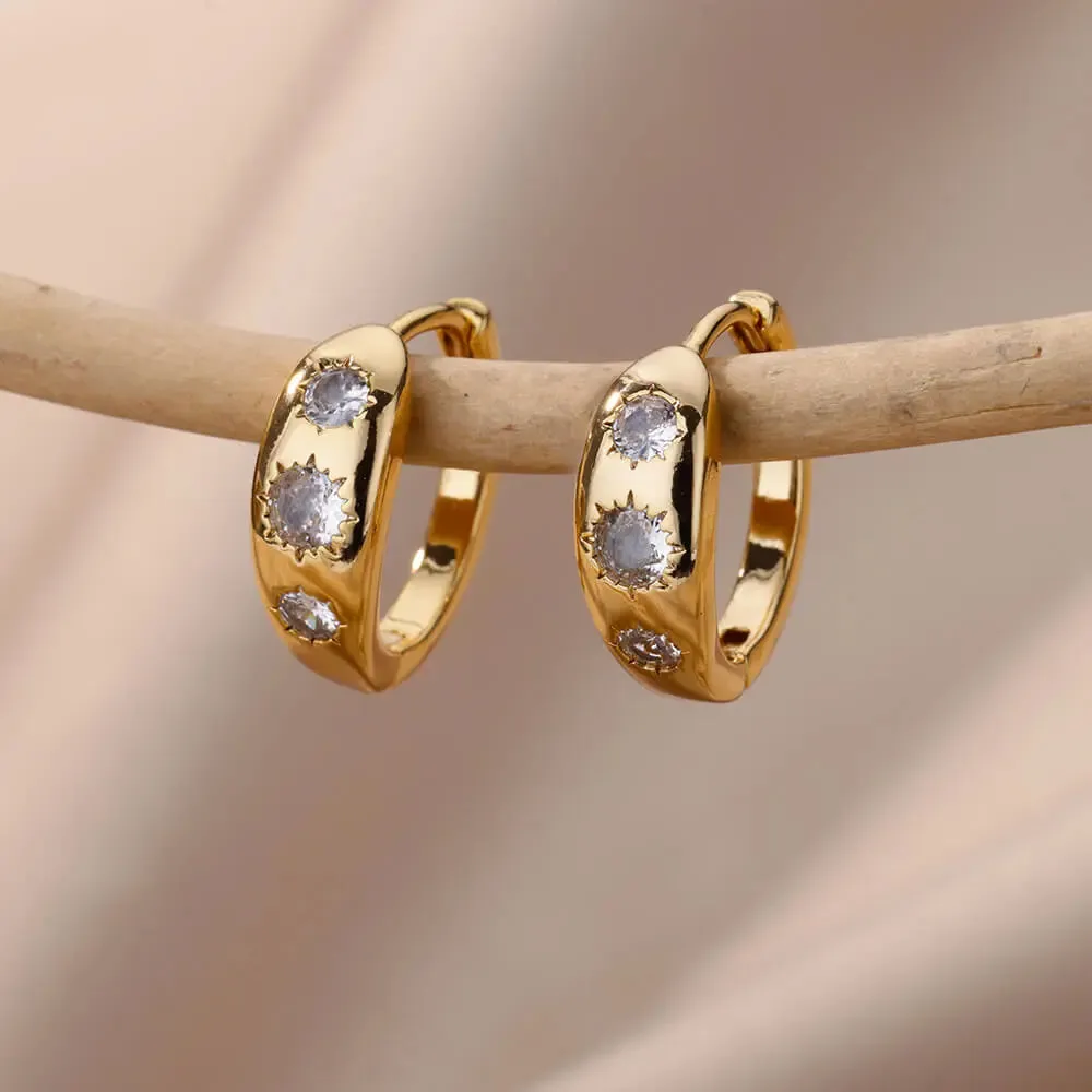 Elegant Minimalist Love Design Zircon Earrings