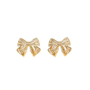 Elegant Vienna Verve Metal Bow Women's Earrings