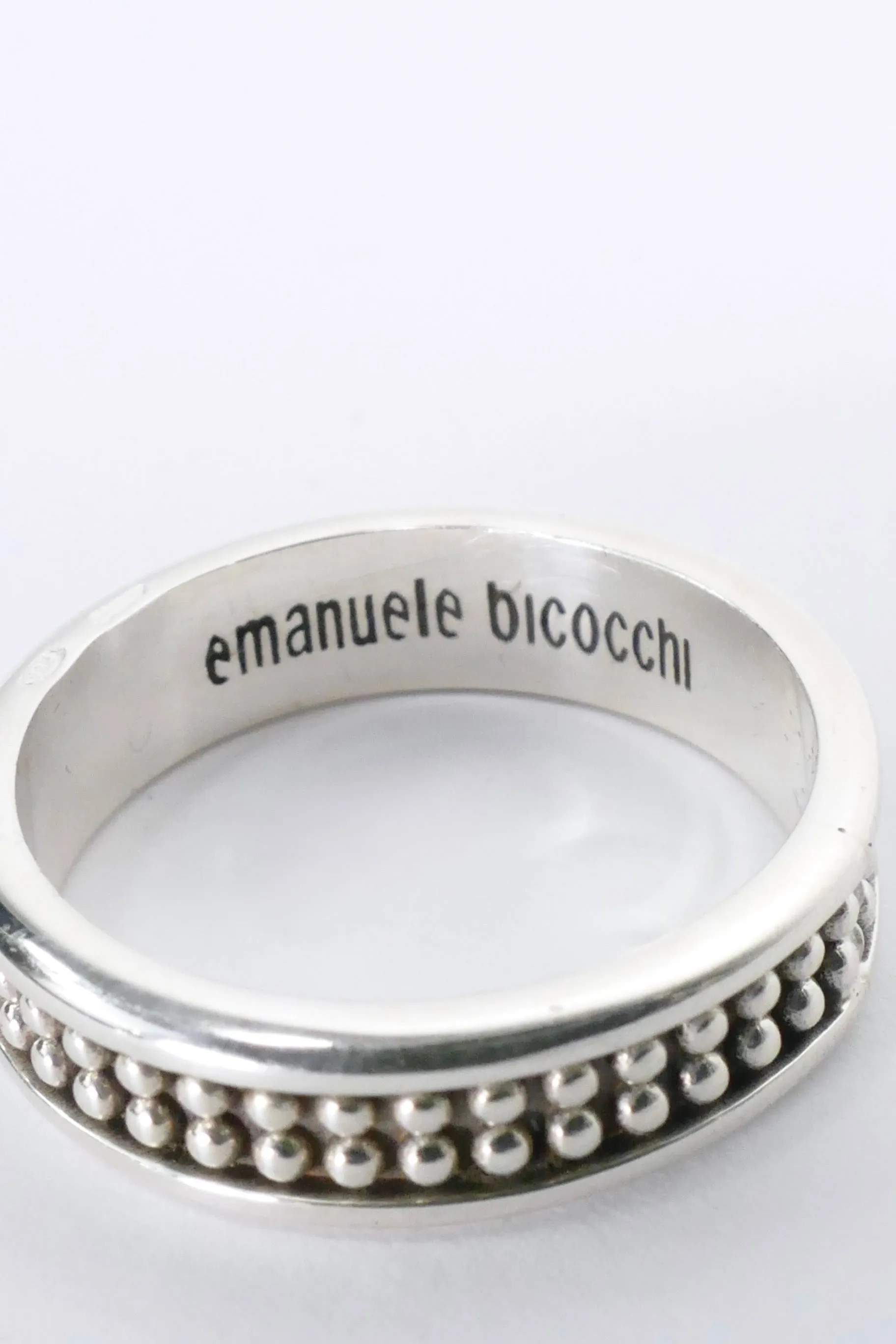 Emanuele Bicocchi Dotted Band Ring - Silver