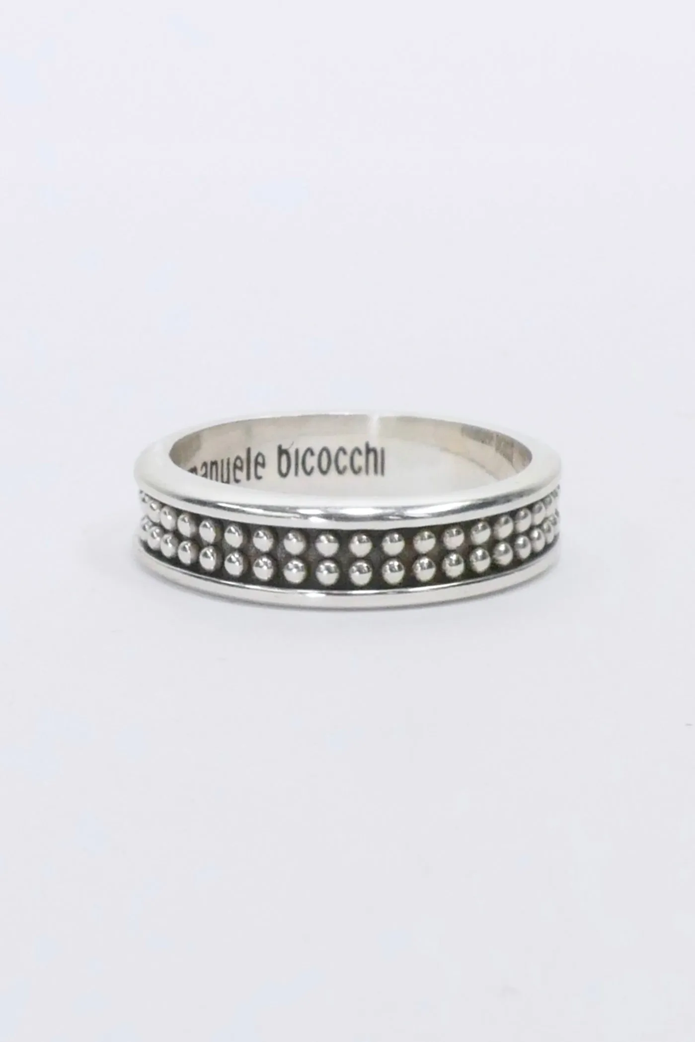 Emanuele Bicocchi Dotted Band Ring - Silver