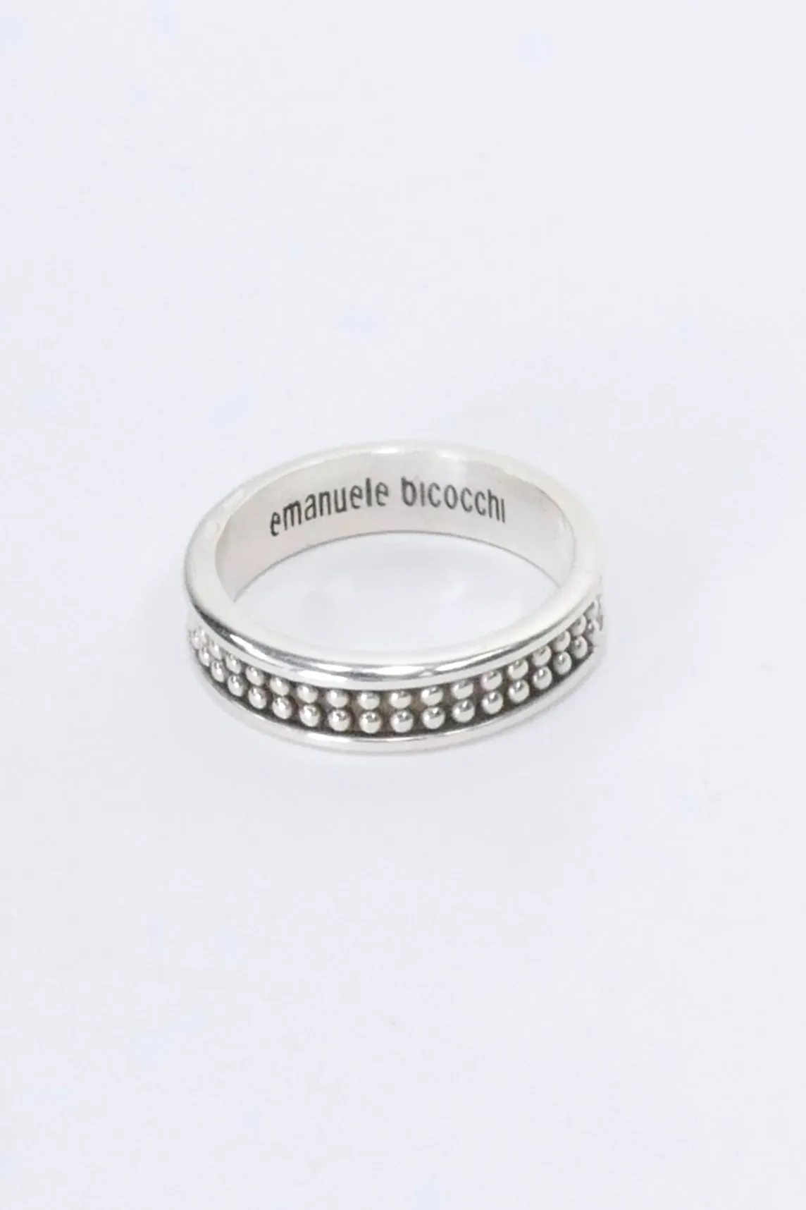 Emanuele Bicocchi Dotted Band Ring - Silver