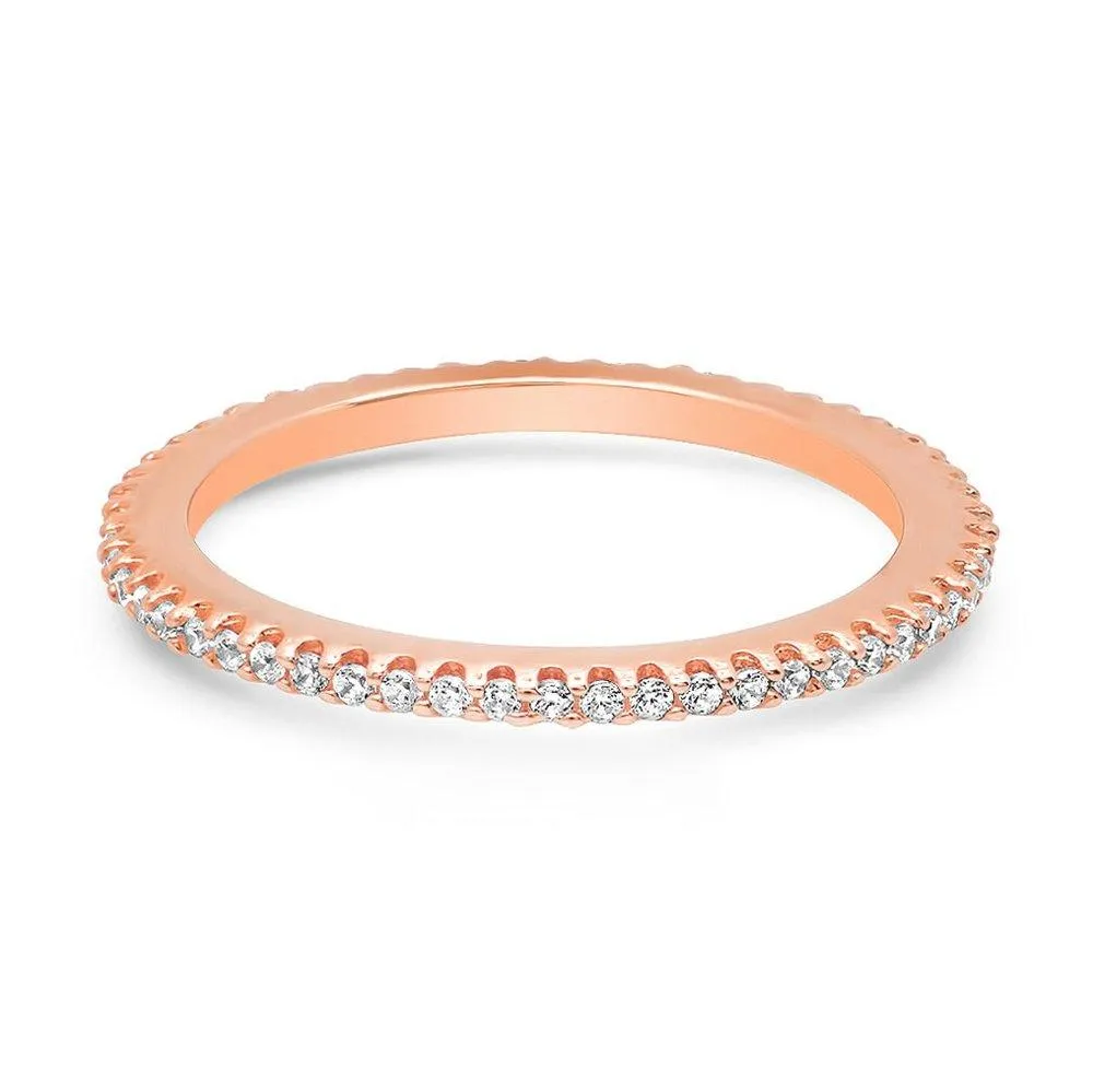 ETERNITY RING WHITE, ROSE GOLD