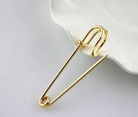 GHRQX 5PCS 50mm Brooches Pin  gold bronze rhodium 3 Holes Brooches Pin  DIY Jewelry Findings Parts jewelry accessories