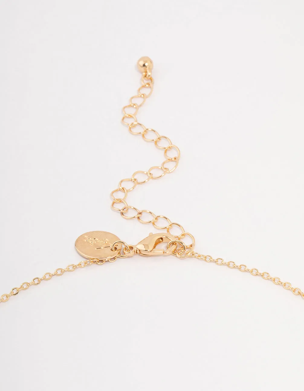 Gold Diamante Bunny Pendant Necklace