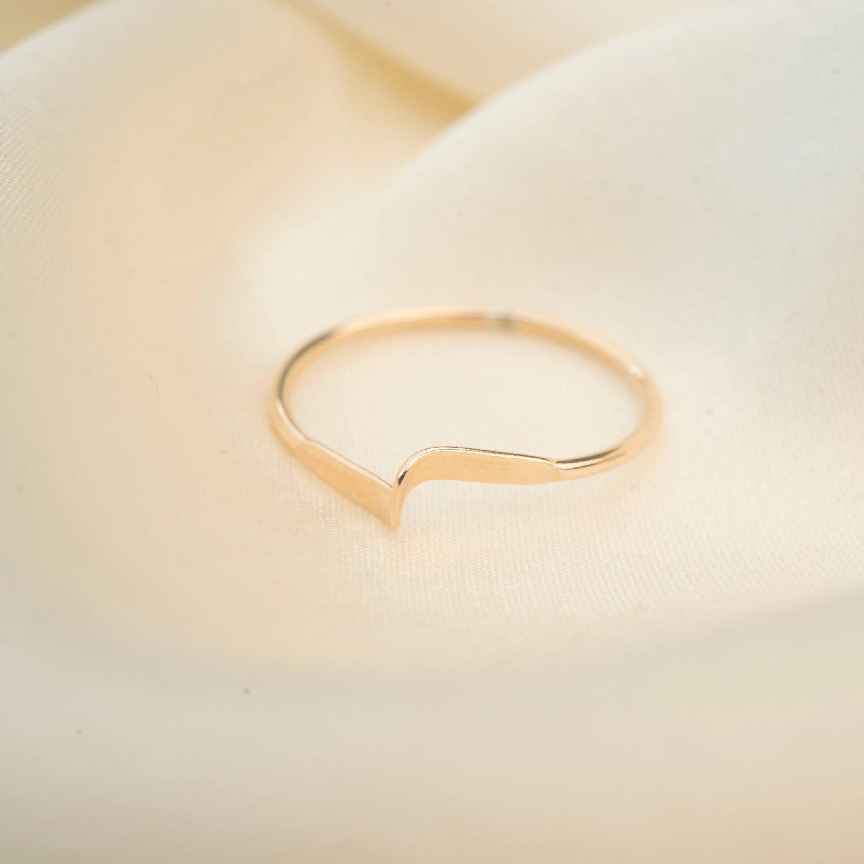 Gold Filled Barrel Wave Ring