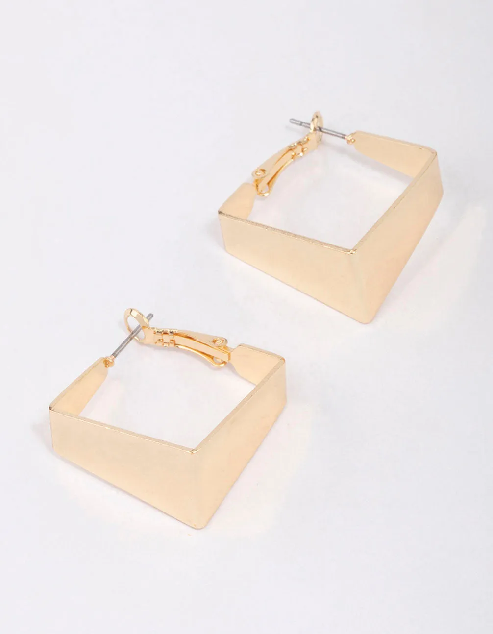 Gold Geometric Hoop Earrings