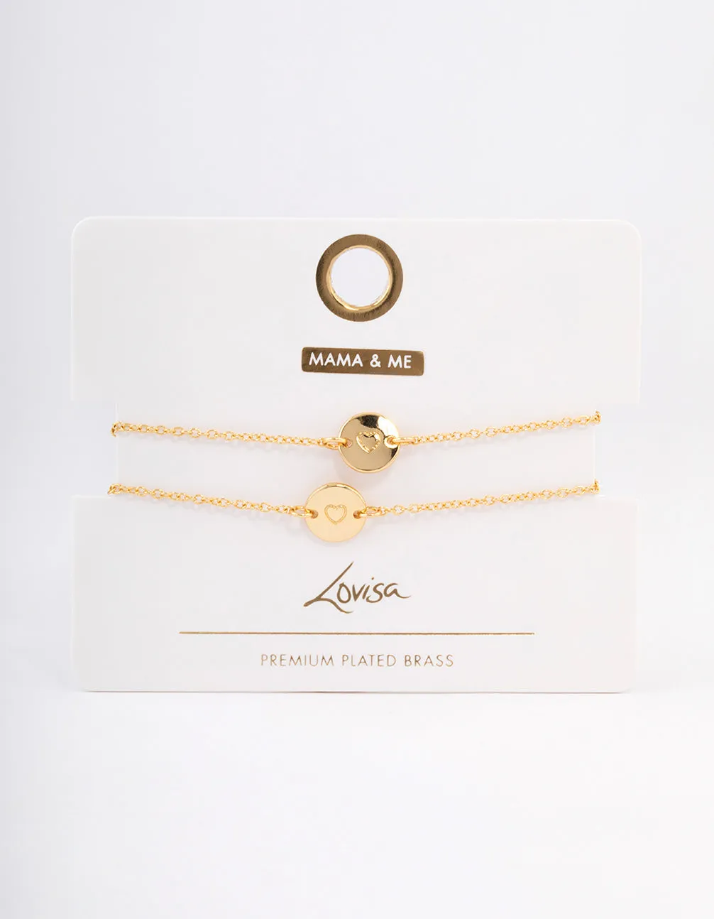 Gold Plated Heart Disc Bracelet Pack