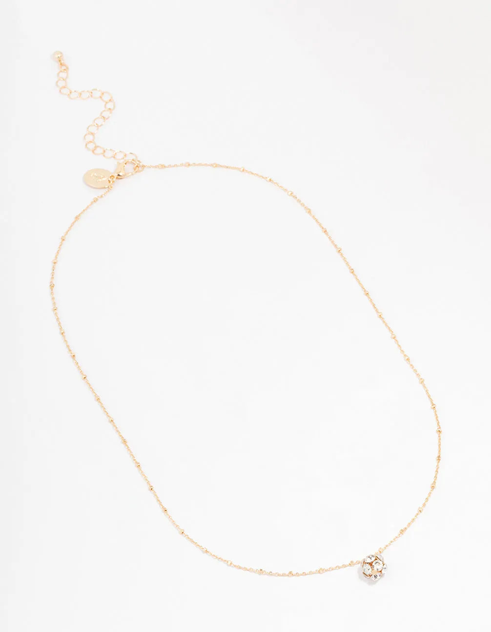 Gold Sphere Diamante Necklace