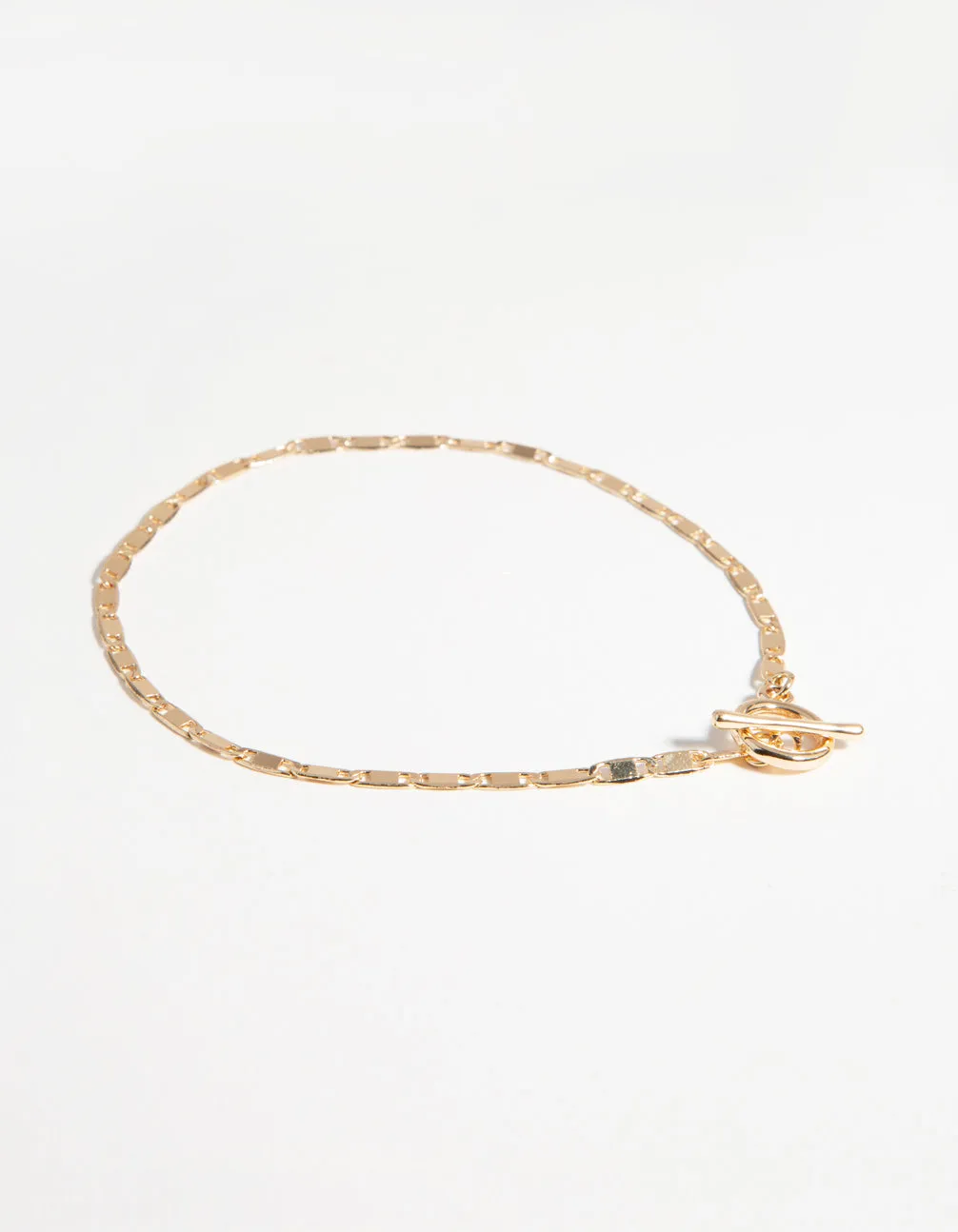 Gold Tab Chain T&O Anklet