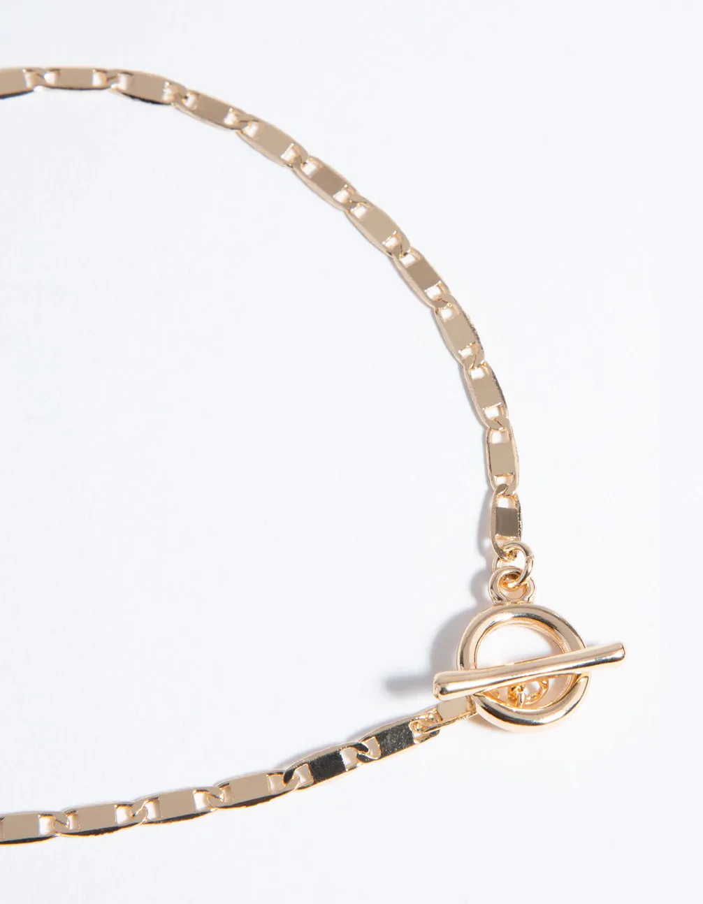 Gold Tab Chain T&O Anklet