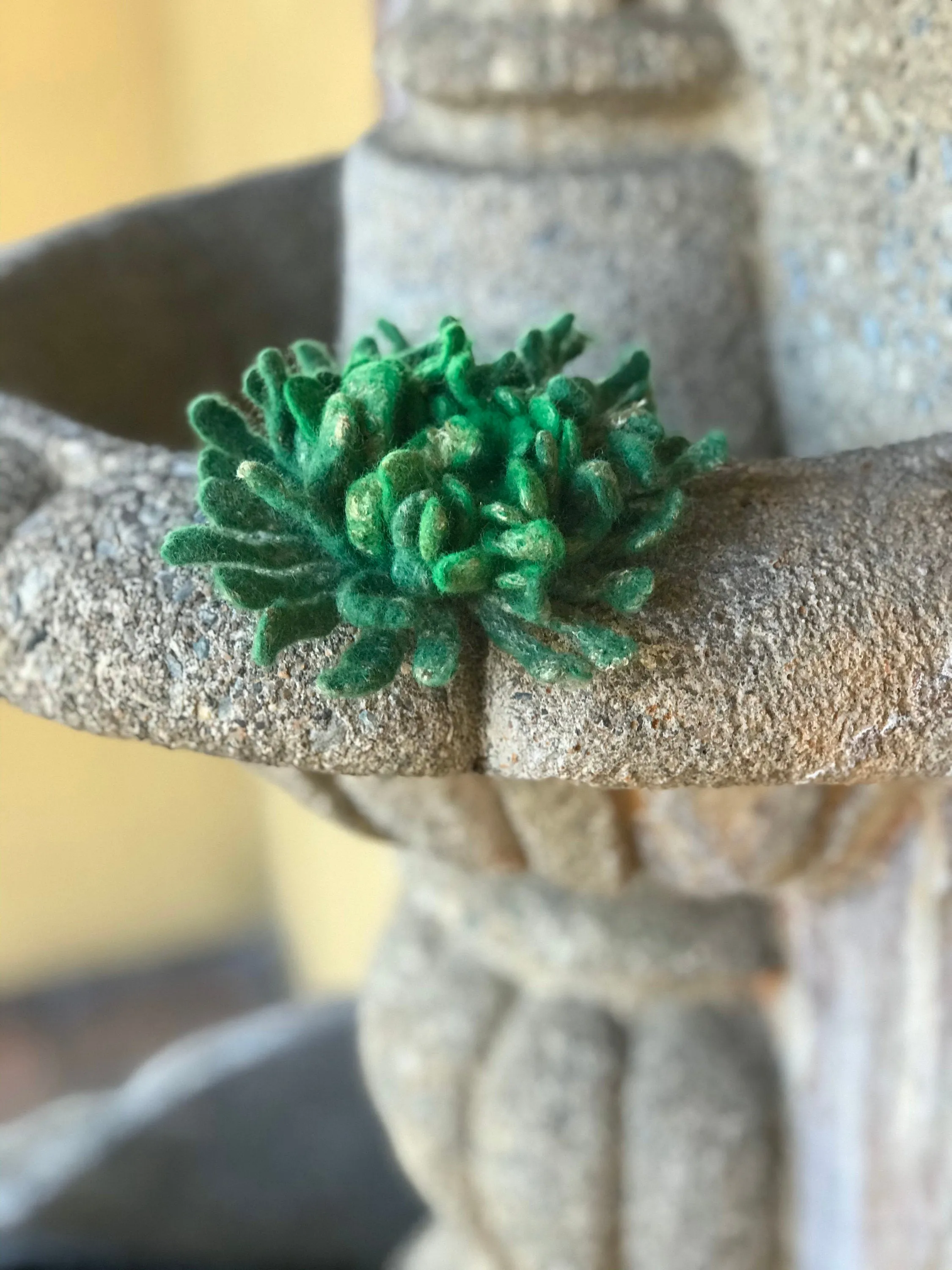 Green Felt Flower Brooch for Women, Gift for Her