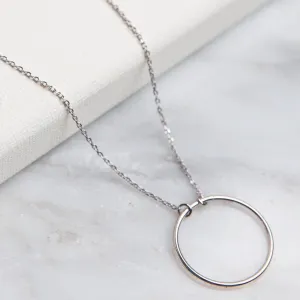 Halo White Gold Filled Necklace