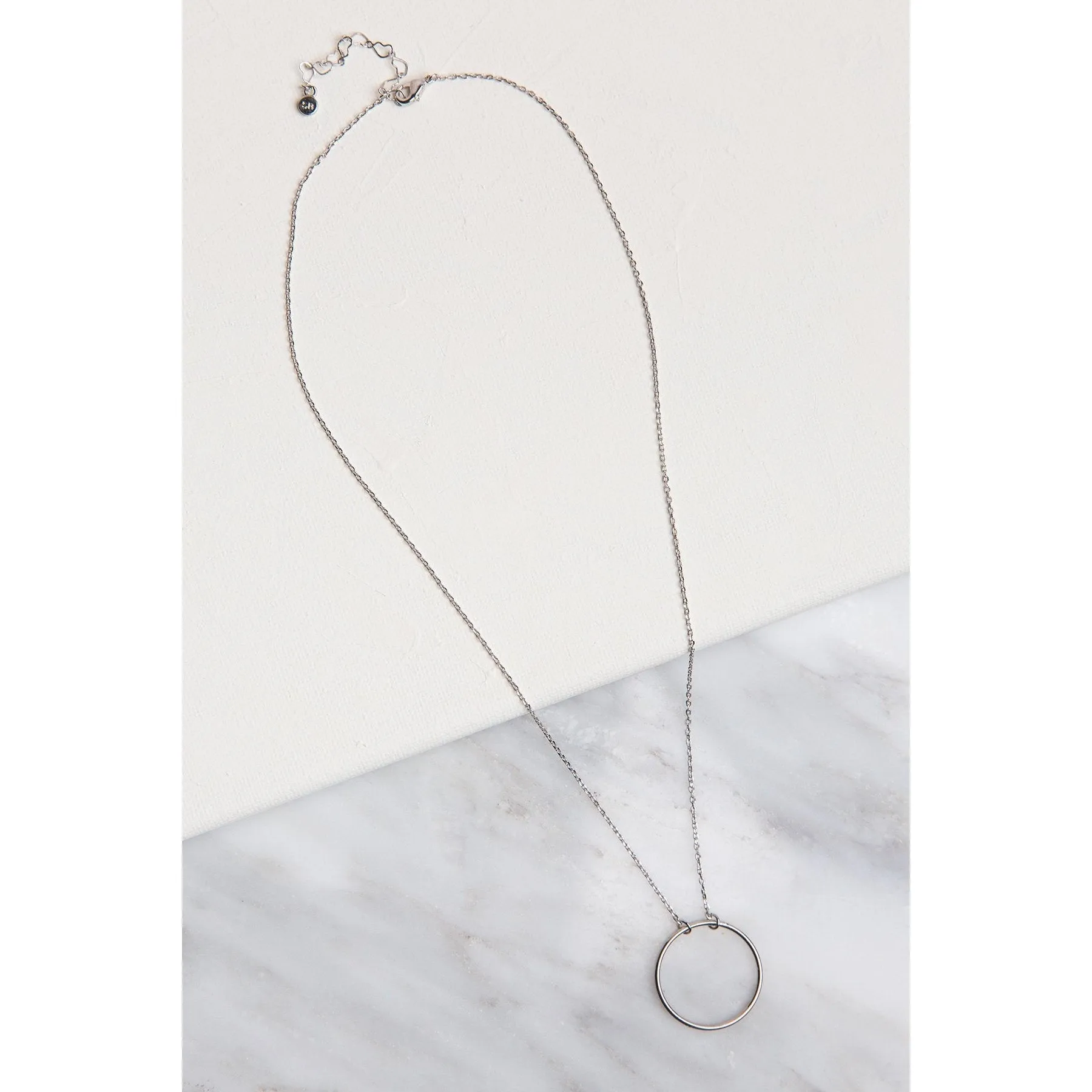 Halo White Gold Filled Necklace