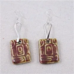 Honey & Brown Porcelain Drop Earrings