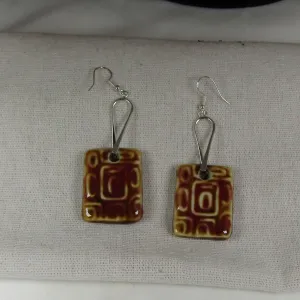 Honey & Brown Porcelain Drop Earrings