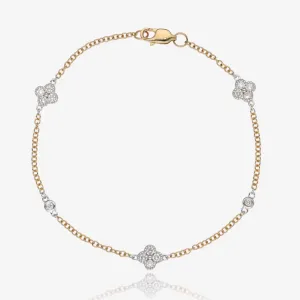 ICONIC Blossom Two Tone Delicate Diamond Bracelet