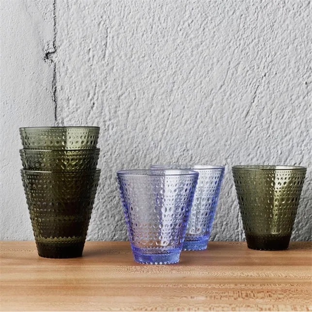 IITTALA | Glassware | KASTEHELMI Tumbler 30cl - Moss Green 2pcs