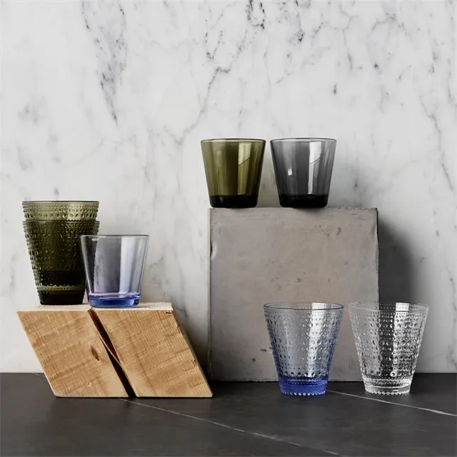 IITTALA | Glassware | KASTEHELMI Tumbler 30cl - Moss Green 2pcs