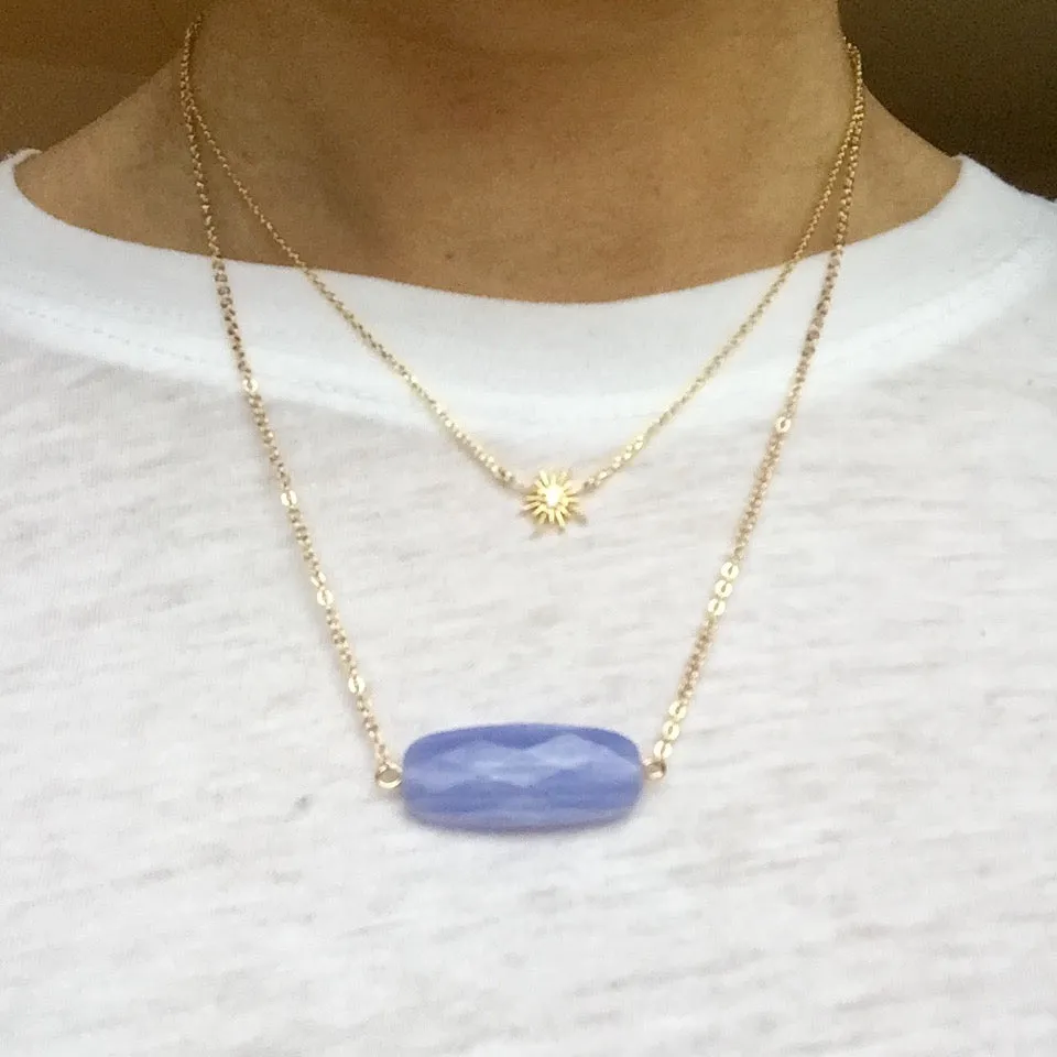 Joelle Blue Stone Delicate Necklace