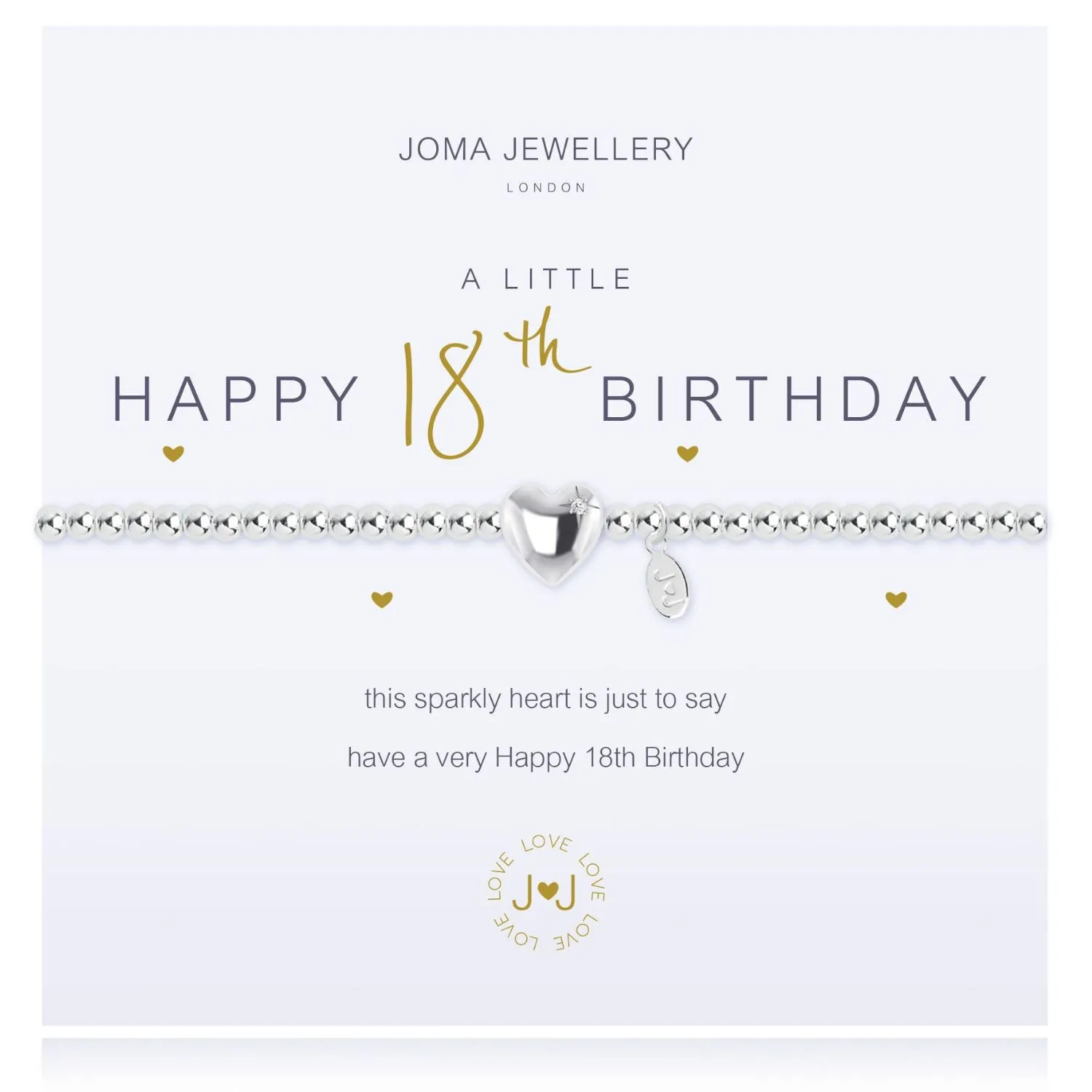 Joma Jewellery Silver A Little 'Happy 18th Birthday' Bracelet