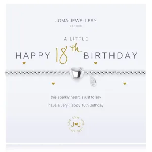 Joma Jewellery Silver A Little 'Happy 18th Birthday' Bracelet