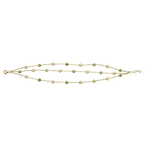 Juliet 18K Yellow Gold Round-Cut Emerald Bracelet