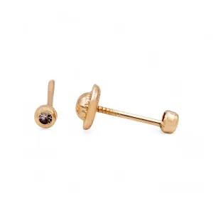 Kid's Yellow Gold 14k Fashion Earrings