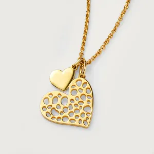 Lattice Heart Charm Necklace