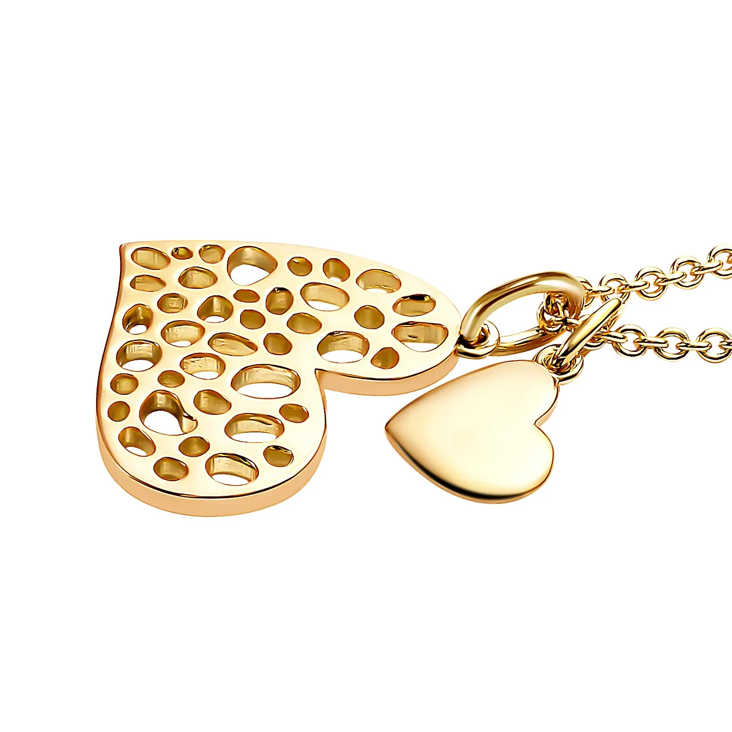 Lattice Heart Charm Necklace