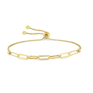 LeCalla Links 14K Gold Plated 925 Sterling Silver Italian Bracelet for Women