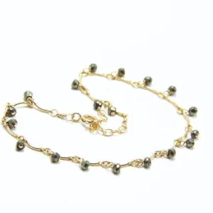 Leticia - Pyrite, 14k Gold Filled Bracelet