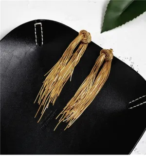 Long Tassel Knot Earrings