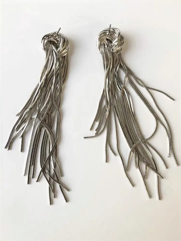 Long Tassel Knot Earrings