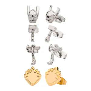 Marvel Thor: Love and Thunder 4-Piece Stud Earring Set