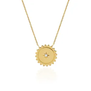 Mini Sunshine Necklace with Star Set Diamond