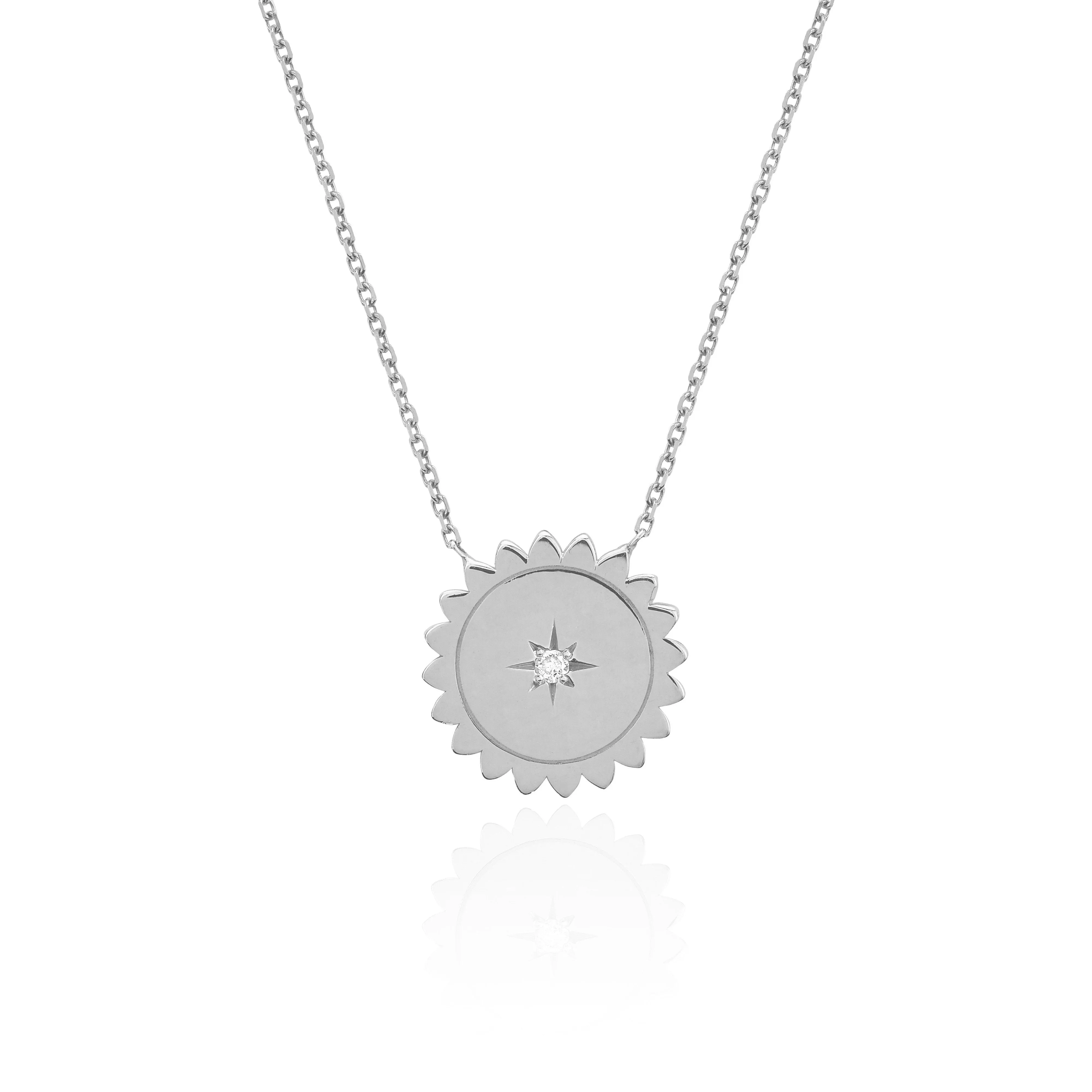 Mini Sunshine Necklace with Star Set Diamond