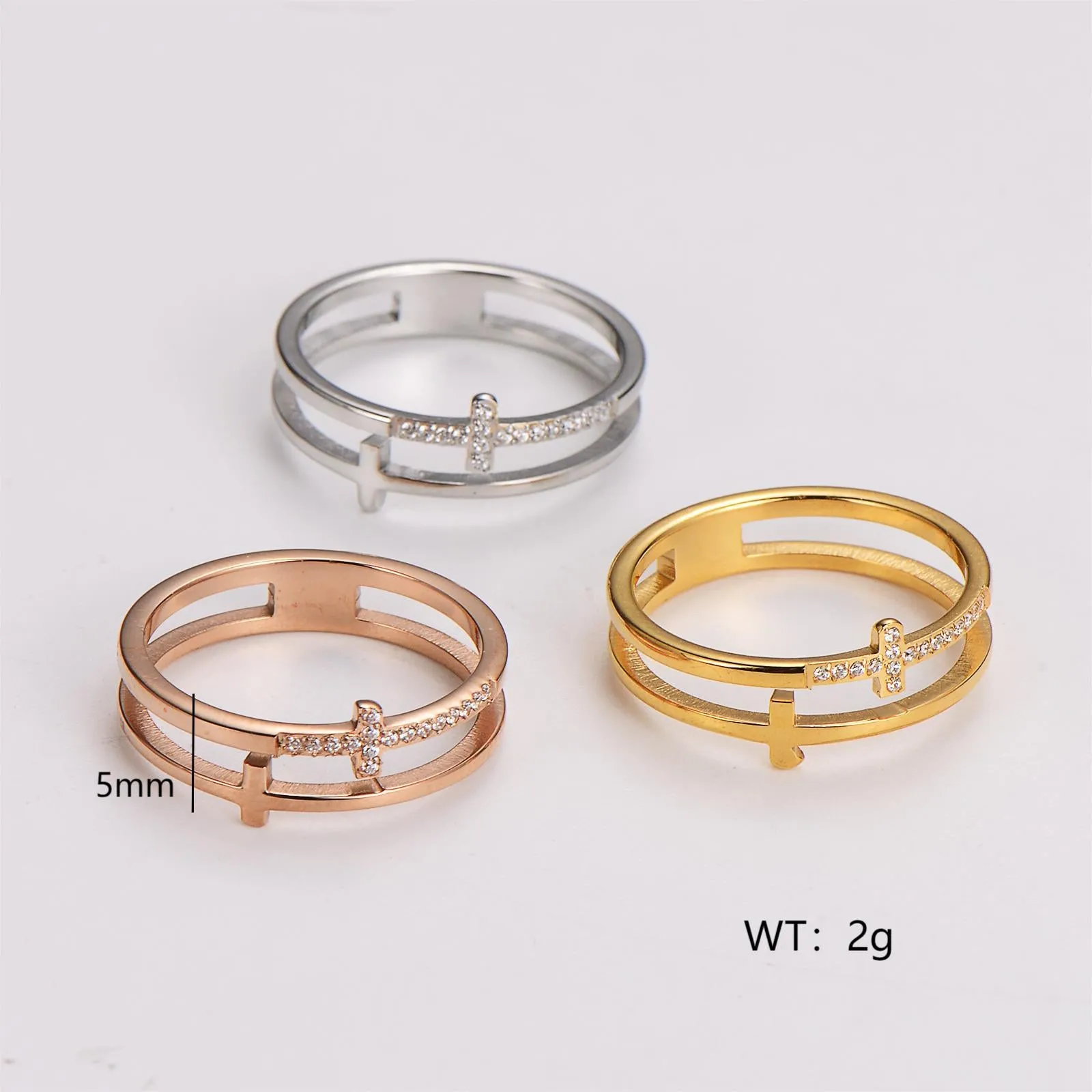 Minimalist Circle Stainless Steel Electroplating Rings