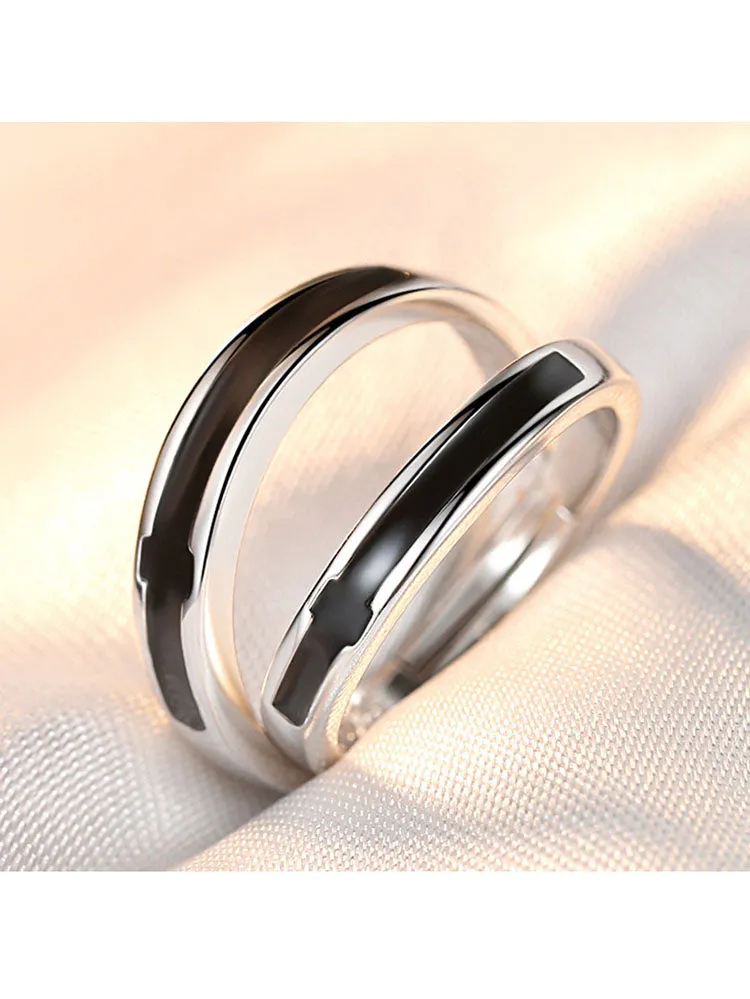 Minimalist Couple Plain Rings