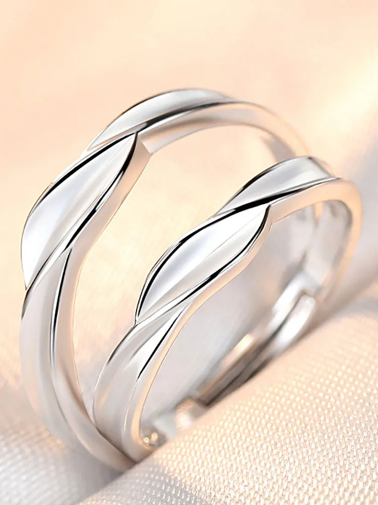 Minimalist Couple Plain Rings