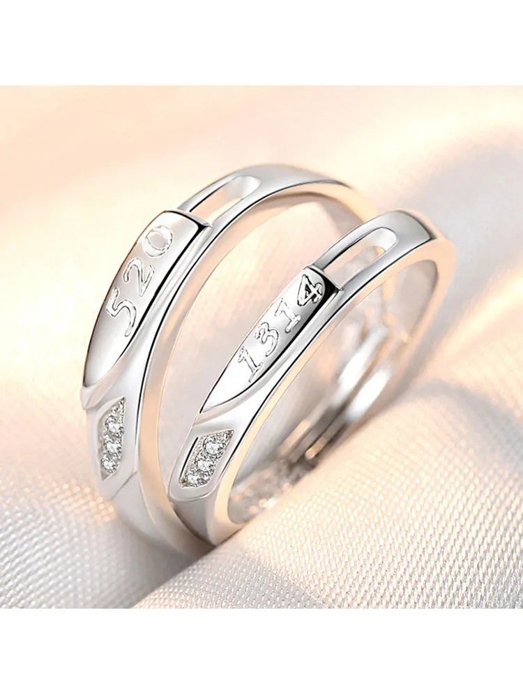 Minimalist Couple Plain Rings