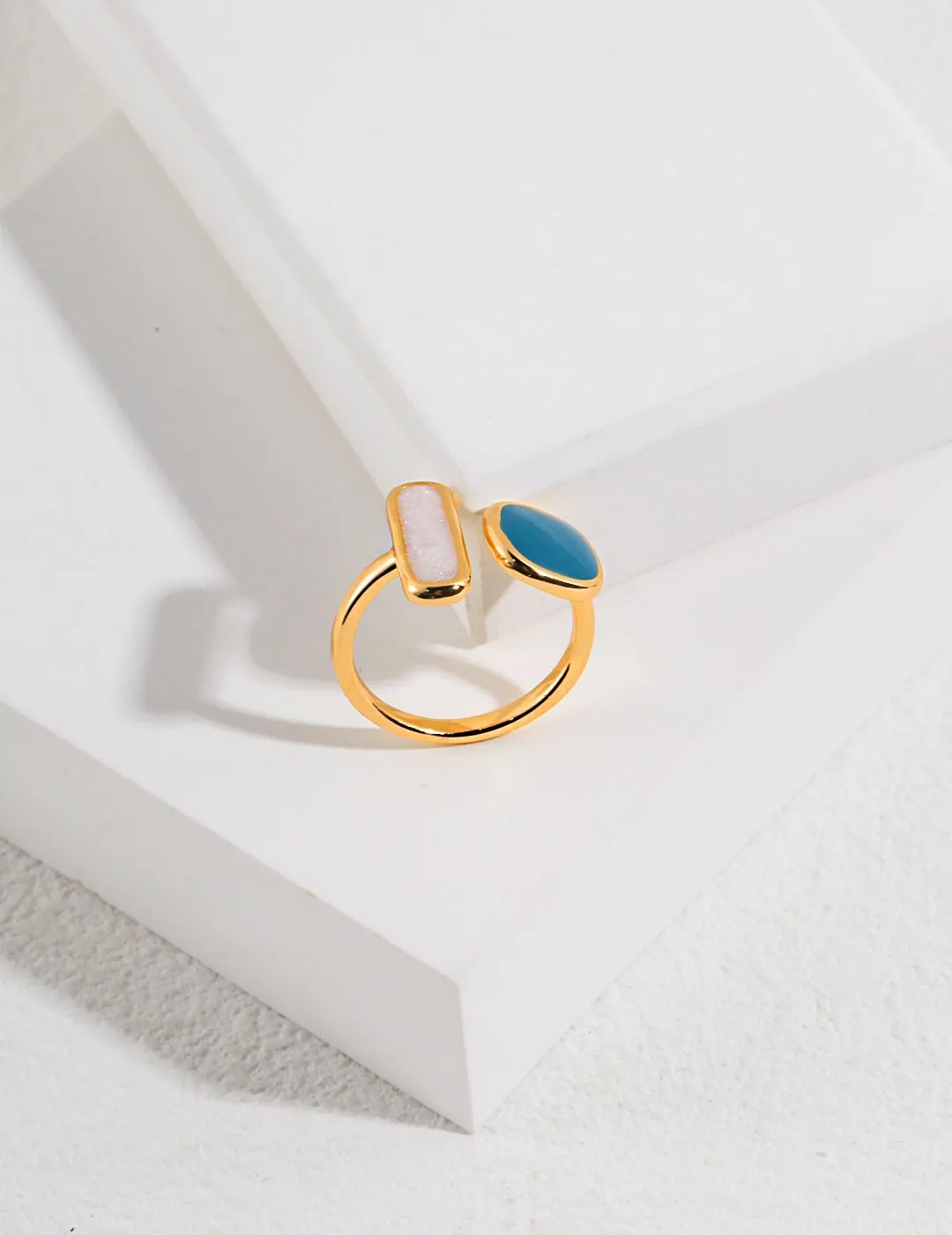 Minimalist Enamel Glaze Open Ring