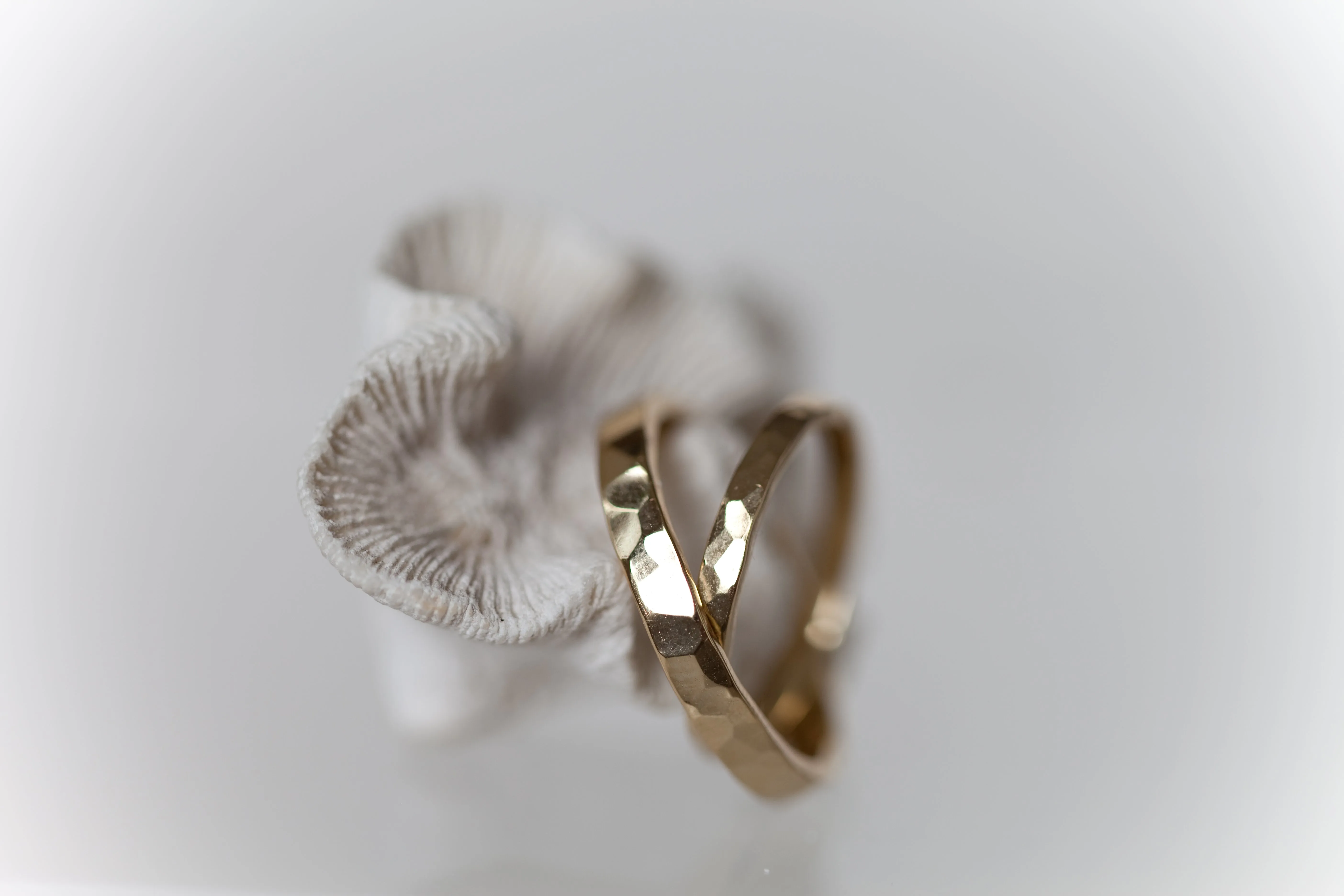 Minimalist Hammered Gold Ring