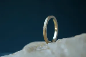 Minimalist Hammered Gold Ring