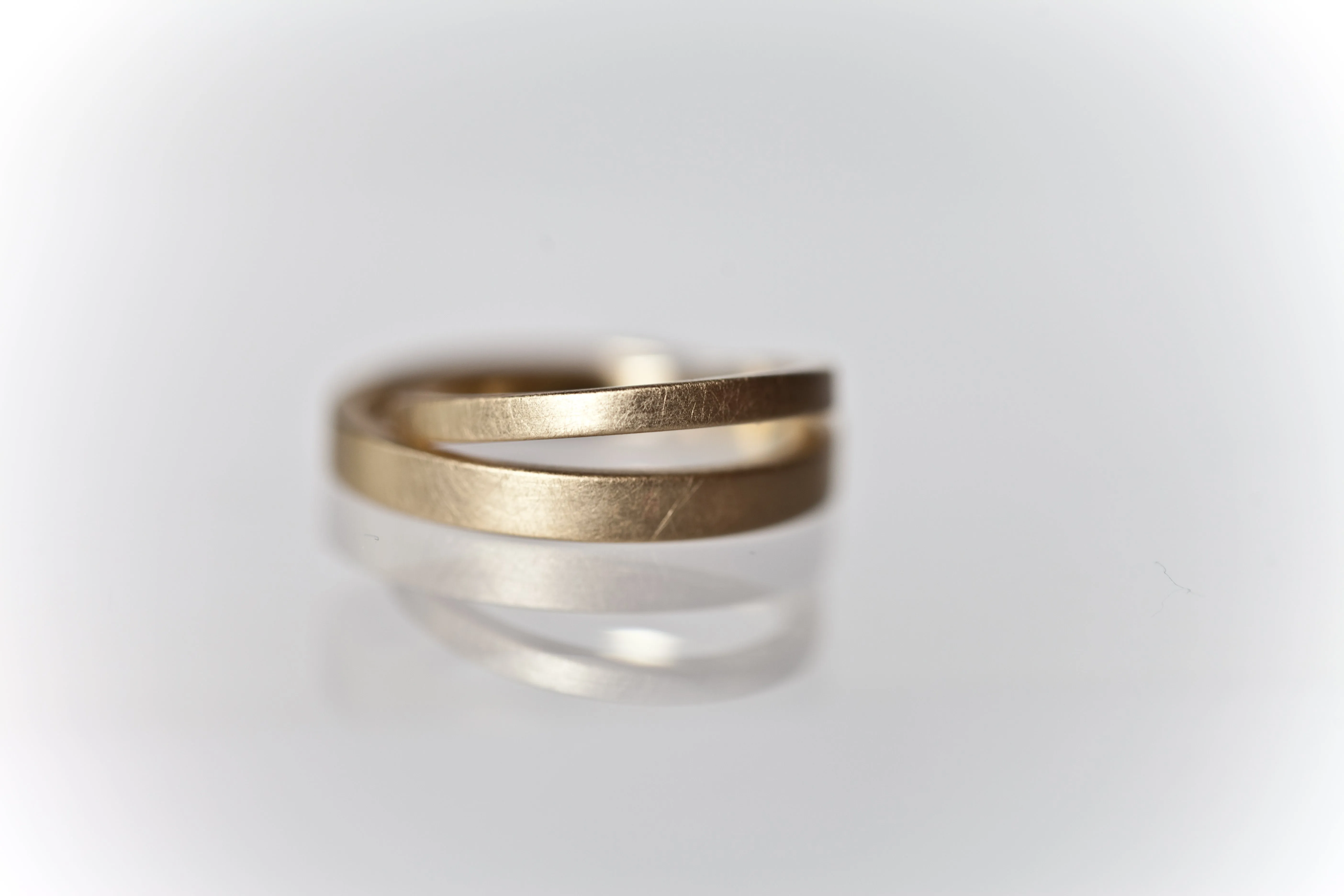 Minimalist Hammered Gold Ring