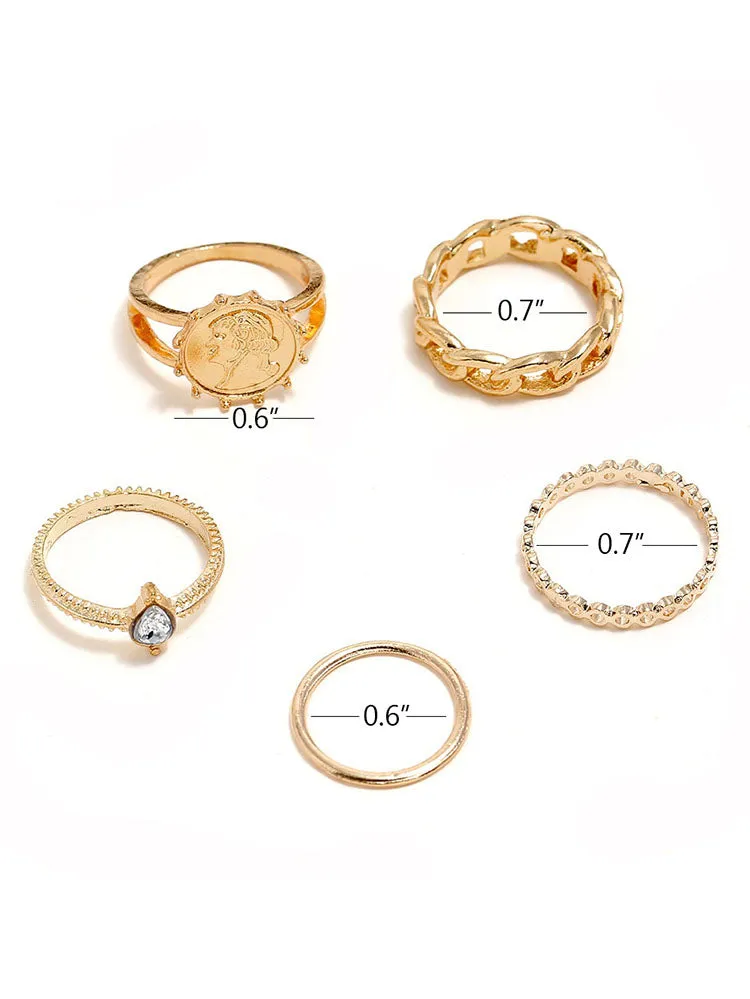 Minimalist Joint Knuckle Geometric Rings Sets