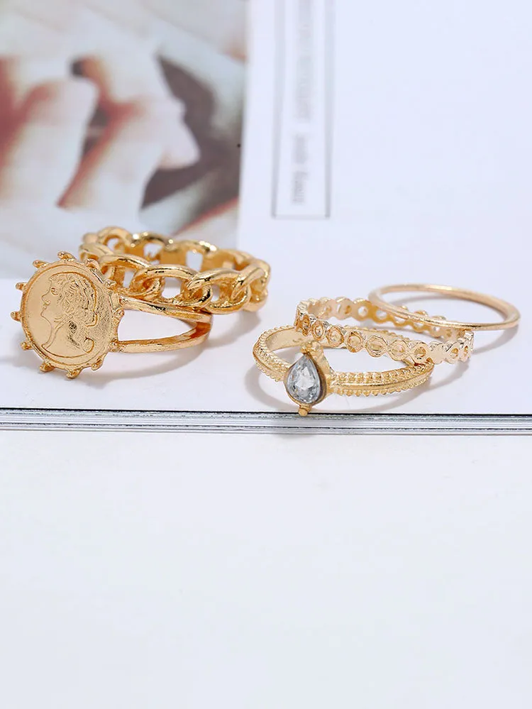 Minimalist Joint Knuckle Geometric Rings Sets