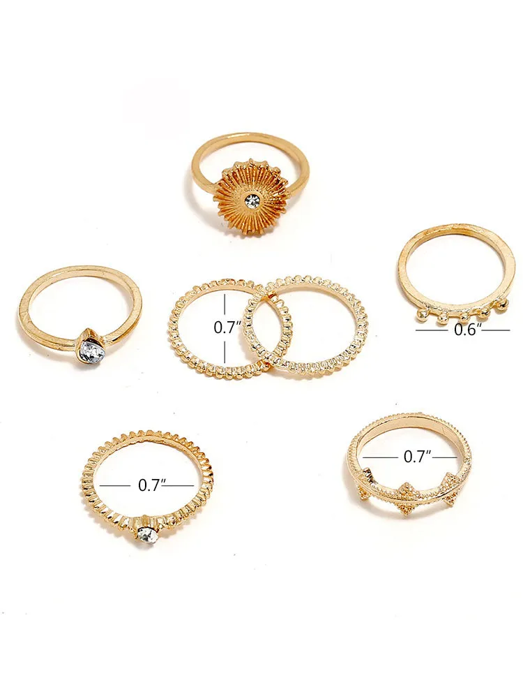 Minimalist Joint Knuckle Geometric Rings Sets