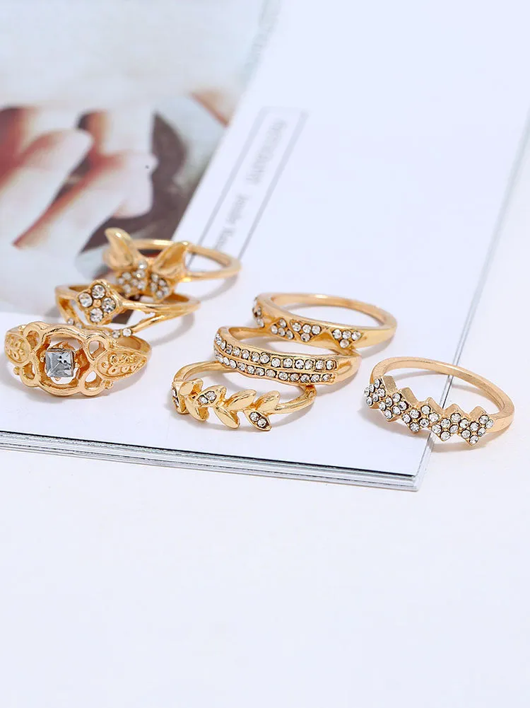 Minimalist Joint Knuckle Geometric Rings Sets