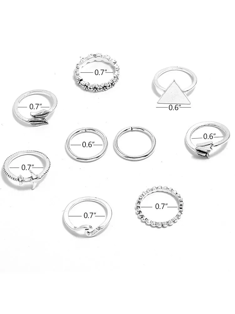 Minimalist Joint Knuckle Geometric Rings Sets