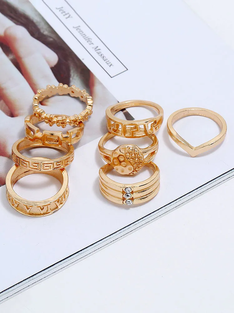 Minimalist Joint Knuckle Geometric Rings Sets